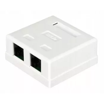 Συνδετήρας καλωδίου Alantec GN002 2×RJ45 υποδοχή–υποδοχή λευκό ίσιο πλαστικό