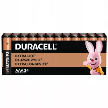 Duracell Basic AAA/LR3 μπαταρίες – συσκευασία 24 τεμ. αλκαλικών στοιχείων (AAA/LR03)
