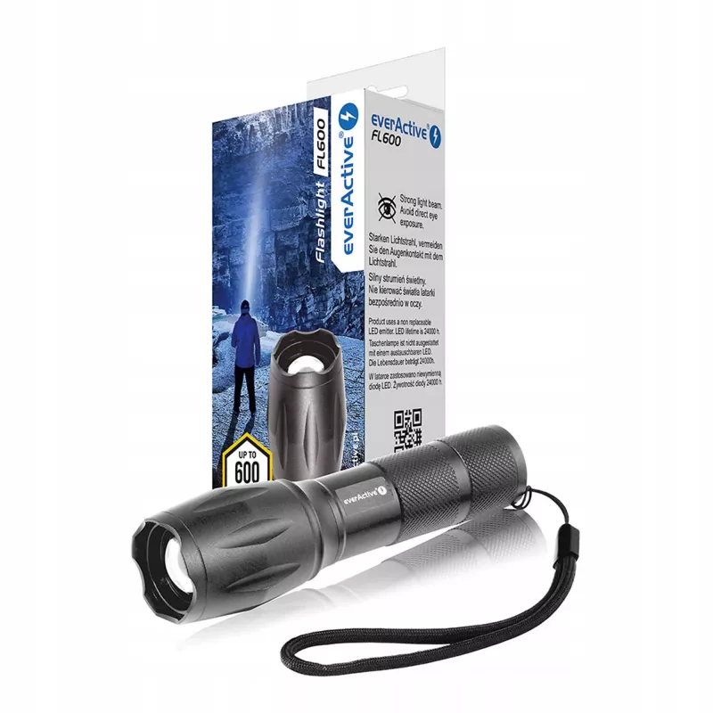 Φακός LED everActive FL600, 600 lm, CREE XM-L2, 18650 / 3x AAA