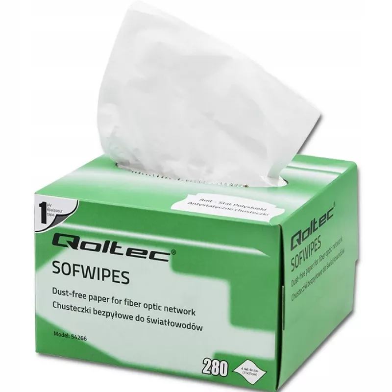Qoltec Χωρίς χνούδι μαντηλάκια οπτικών ινών