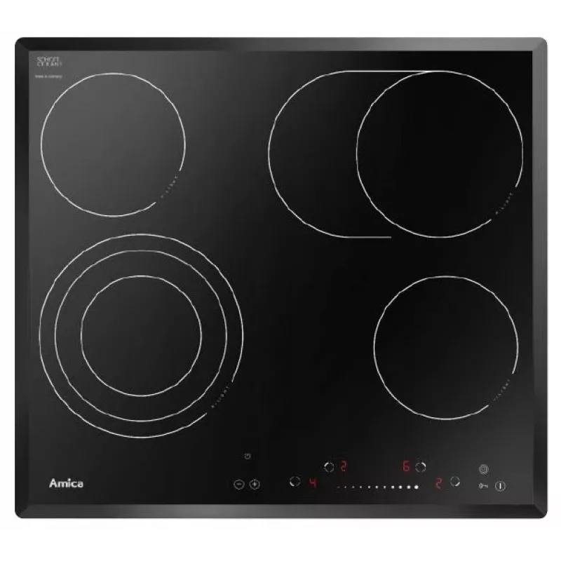 Κεραμική εστία Amica Pc 6411FTS παιδική ασφάλεια χρονοδιακόπτης