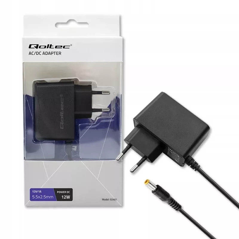 Τροφοδοτικό Qoltec 52401 12 W εσωτερικού χώρου μαύρο για εκτυπωτή POS