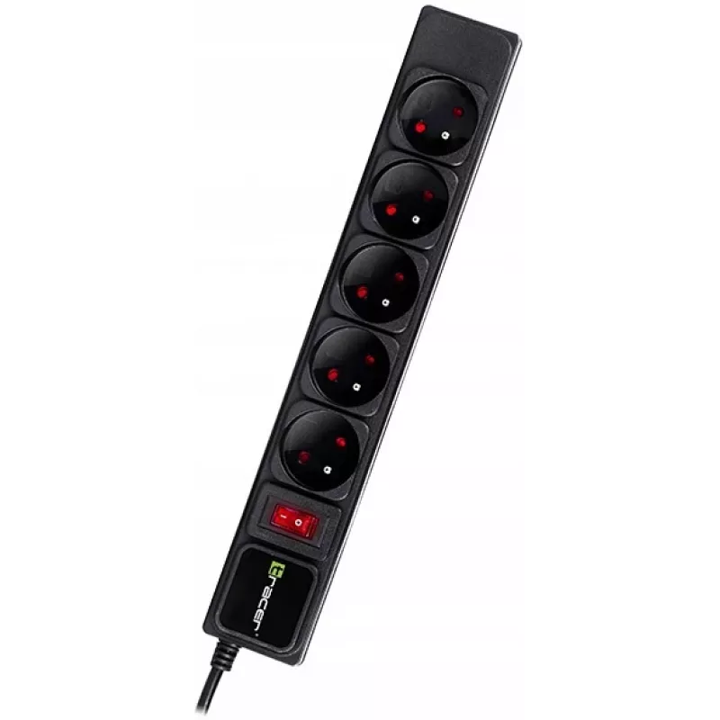 Tracer PowerWatch μαύρο 5 πρίζες AC 3 m Type-C