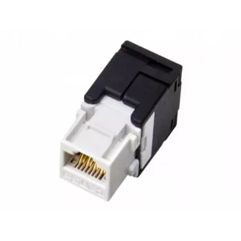 Alantec MB001 module keystone RJ45, χωρίς εργαλεία, UTP Cat5e, μαύρο/λευκό