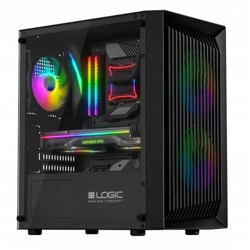 Κουτί υπολογιστή Logic Concept Atos AM-ATOS-10-0000000-0002 ATX μαύρο