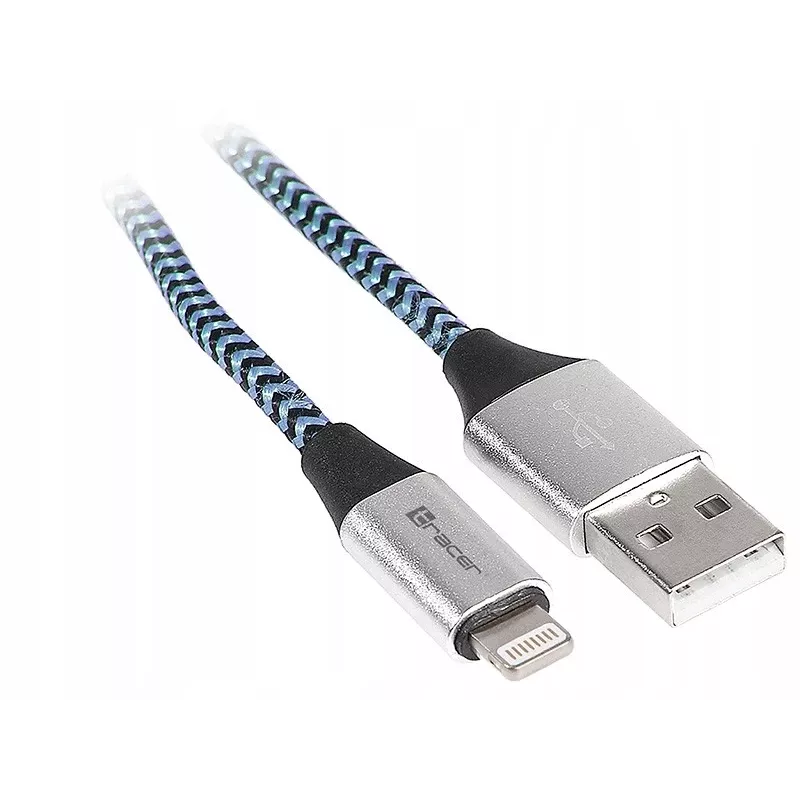 Καλώδιο Lightning Tracer TRAKBK46269 1 m μαύρο μπλε ασημί