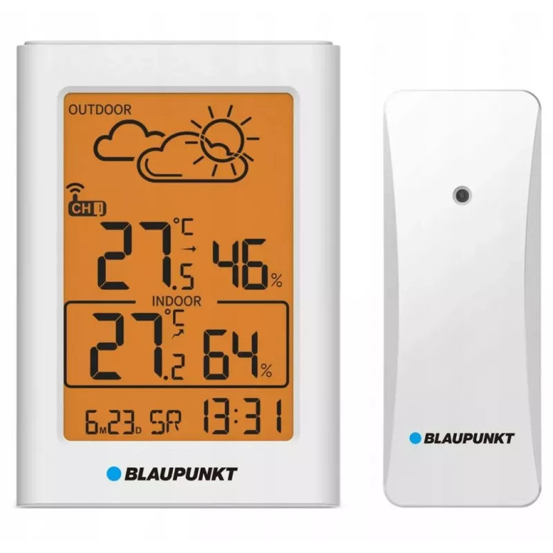 Blaupunkt WS15WH μετεωρολογικός σταθμός με εξωτερικό αισθητήρα, λευκό
