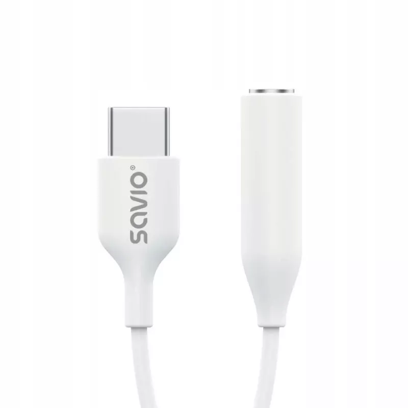 Προσαρμογέας ήχου USB Type 3.1 C (M) – Καρφί 3,5mm (F) Λευκό SAVIO AK-52