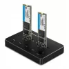Σταθμός σύνδεσης Qoltec 50310 Drive 2x SSD M.2 SATA NGFF USB Type-C