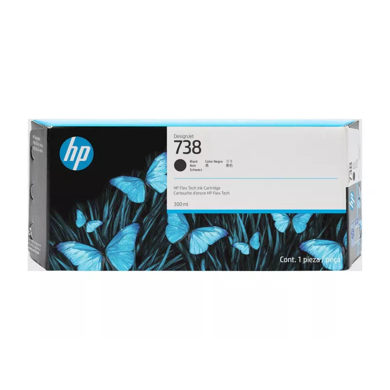HP 738 300-ml μαύρο μελάνι DesignJet