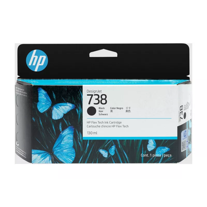 Μελάνι εκτυπωτή HP 498N4A 738 μαύρο συμβατό με εκτυπωτές HP, μαύρο μελάνι αντικατάστασης