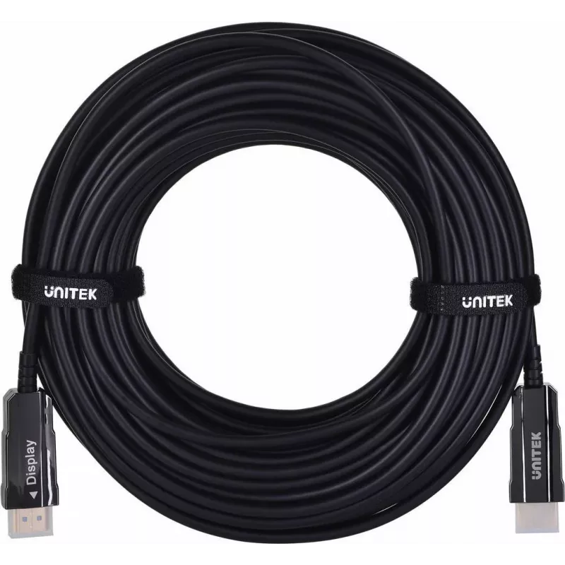 Unitek C11072BK-20M καλώδιο οπτικής ίνας HDMI 2.0 AOC 20 m, 4K 60 Hz, μαύρο