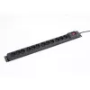 Armac M12 Πολύπριζο rack 19 ιντσών, 12x 230V, Κατακόρυφο, 1,5m, Μαύρο (M12/15/CZ)
