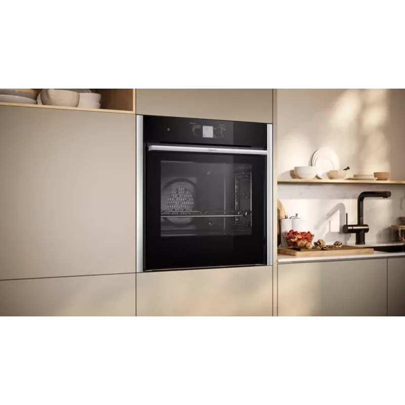 Neff B64CT73N0 Φούρνος 71 L Μαύρο, Ανοξείδωτο ατσάλι