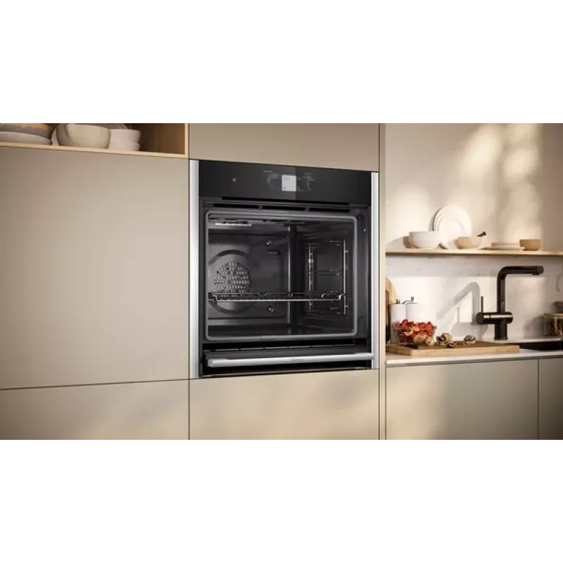 Neff B64CT73N0 Φούρνος 71 L Μαύρο, Ανοξείδωτο ατσάλι