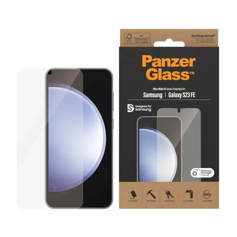 PanzerGlass ® Μεμβράνη προστασίας οθόνης Samsung Galaxy S23 FE | Ultra-Wide Fit