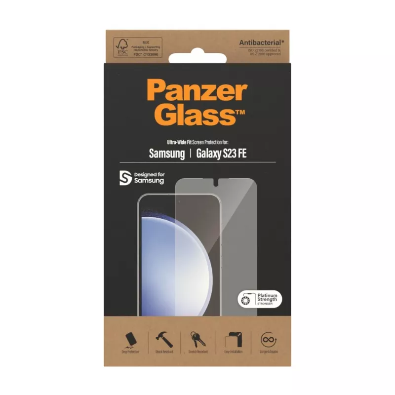 PanzerGlass ® Μεμβράνη προστασίας οθόνης Samsung Galaxy S23 FE | Ultra-Wide Fit