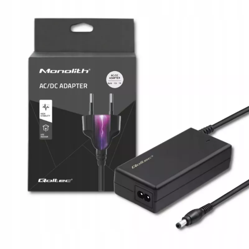 Qoltec 84W Τροφοδοτικό Desktop | 12V | 7A | 5,5*2,5 | +Καλώδιο ρεύματος