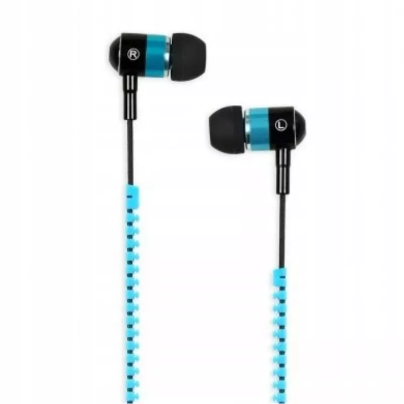 Ακουστικά in-ear με σχέδιο φερμουάρ και μικρόφωνο