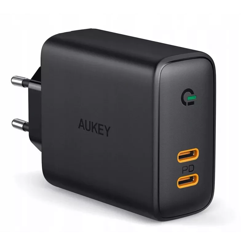 Φορτιστής AUKEY PA-D2 για φορητές συσκευές 36W μαύρο εσωτερικού χώρου