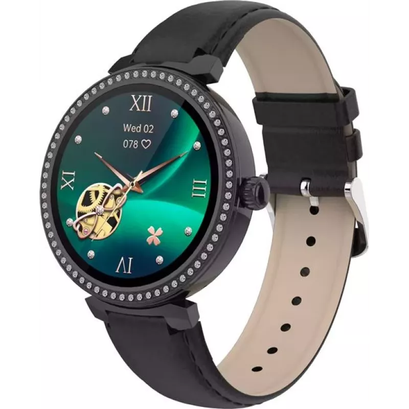Έξυπνο ρολόι Denver SWC-342B, οθόνη αφής IPS 3,05 cm (1,2") 240 x 240 pixel, Bluetooth, μαύρο