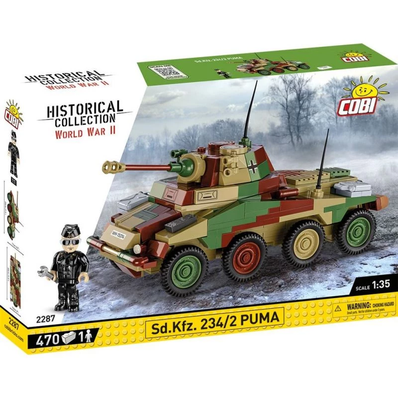 Cobi Historical Collection WWII Sd.Kfz 234/2 Puma Όχημα, Πολύχρωμο