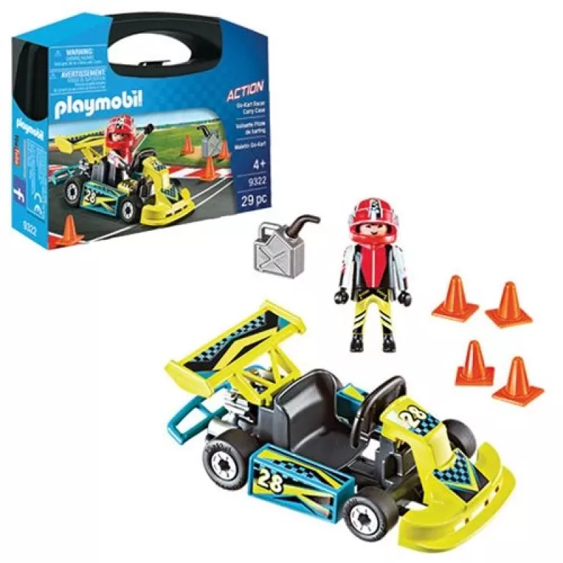 Φιγούρα παιχνιδιού PLAYMOBIL Go-Kart Racer βαλίτσα αποθήκευσης