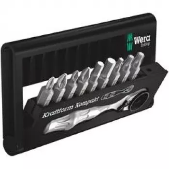 Wera 05057418001 Bit-Check 10 Zyklop Mini BiTorsion 1 σετ μυτών, 10 τεμάχια, Phillips, Pozidriv