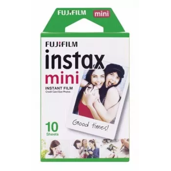 Instax Mini Άμεσο φιλμ με λευκό περίγραμμα, συσκευασία 10 τεμ., κατάλληλο για όλες τις κάμερες και εκτυπωτές Instax Mini, Mini 10 λήψεις με λευκό περίγραμμα