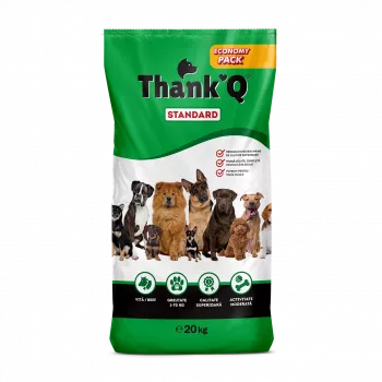 Ξηρά τροφή για σκύλους HURTOWNIA KARM THANK'Q Standard Beef 20 kg — ενήλικοι, 18 % πρωτεΐνη, 7 % λιπαρά, 7 % τέφρα, 3 % φυτικές ίνες