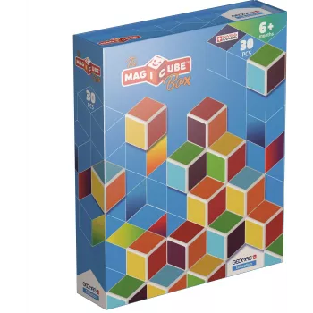Geomag MagiCube GM120 Μαγνητικά Δομικά Παιχνίδια, 30 Τεμάχια, Πολύχρωμο, Τετράγωνο, Unisex, Παιδιά από 1,5 ετών