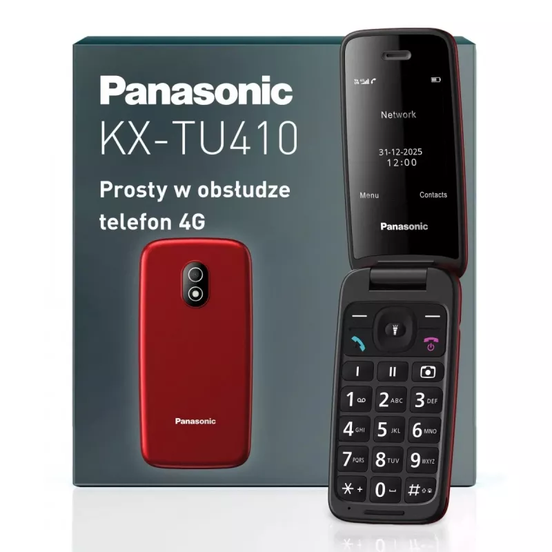 PANASONIC KX-TU410EXR κινητό τηλέφωνο με καπάκι - κόκκινο