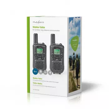 Nedis Walkie Talkie Set WLTK0500BK Εμβέλεια 5 km 8 κανάλια PMR446