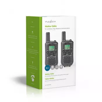 Nedis Walkie Talkie Set WLTK0500BK Εμβέλεια 5 km 8 κανάλια PMR446