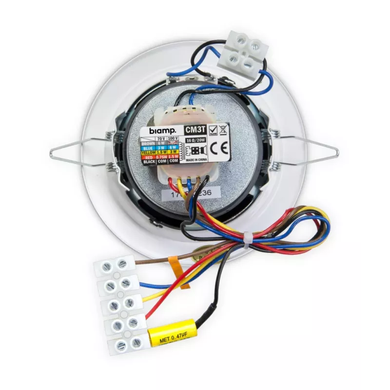 Biamp CM3T Ηχείο Οροφής 2 Δρόμων - Λευκό (RAL 9010)