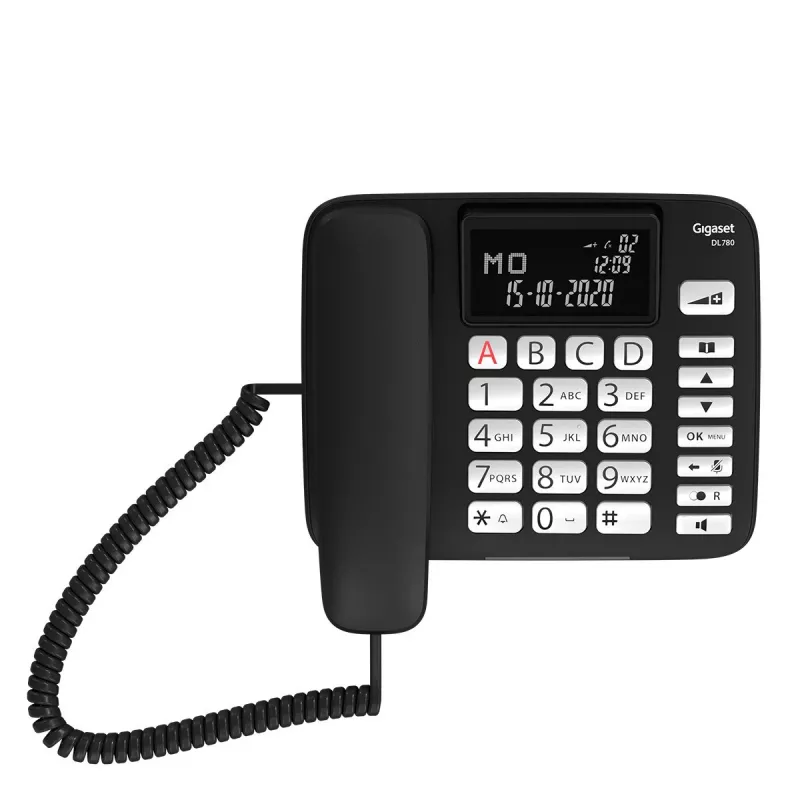 Gigaset DL780 Plus Ενσύρματο Τηλέφωνο με Τηλεφωνητή, Μαύρο