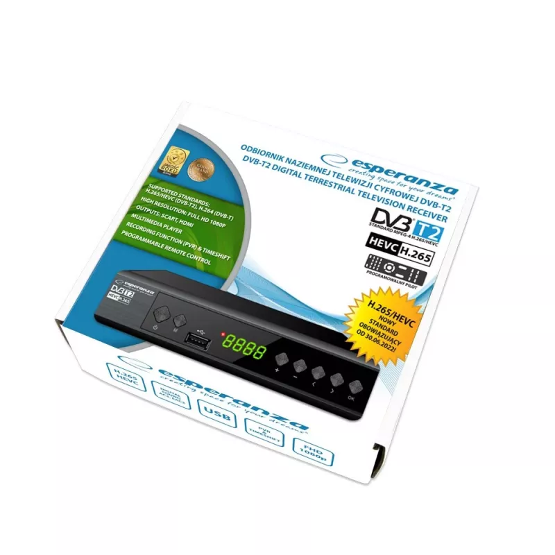 ESPERANZA DVB-T2 H.265/HEVC ψηφιακός δέκτης/αποκωδικοποιητής