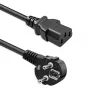 QOLTEC καλώδιο ρεύματος SCHUKO CEE γωνιακό βύσμα IEC C13 2m μαύρο