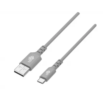 TB Καλώδιο USB-C 1m γκρι - USB 2.0 φόρτιση & συγχρονισμός πλεκτό νάιλον