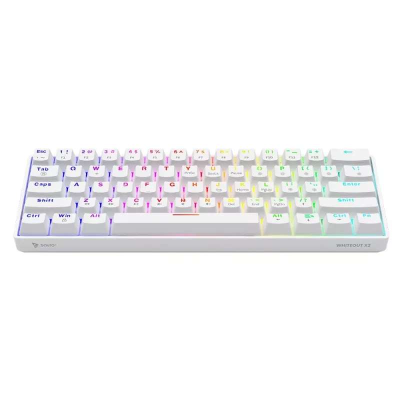 SAVIO Whiteout X2 Μηχανικό πληκτρολόγιο Outemu Peach Silent