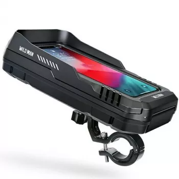 WILDMAN FK2 Τσάντα σκελετού ποδηλάτου με βάση smartphone, μαύρο