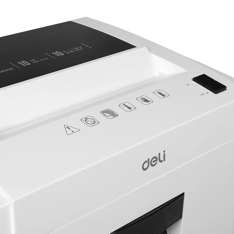 Deli E9952 καταστροφέας εγγράφων cross-cut, 10 φύλλα, 21L, μαύρος