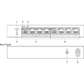 Hikvision DS-3E0508P-O switch unmanaged 8 θυρών 4-PoE