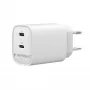 Gembird TA-UC-2C-PD45-01-W 45W USB-C Φορτιστής Τοίχου Διπλής Θύρας Λευκό