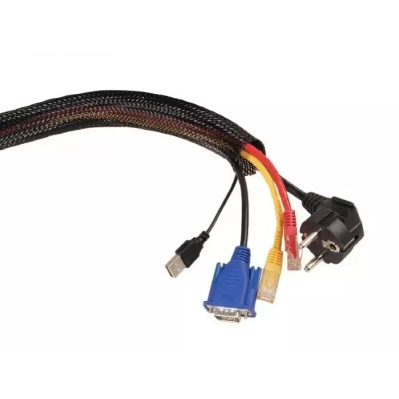 MACLEAN Cable Wire Organiser 1,8 m 85 mm MCTV-675 μαύρο