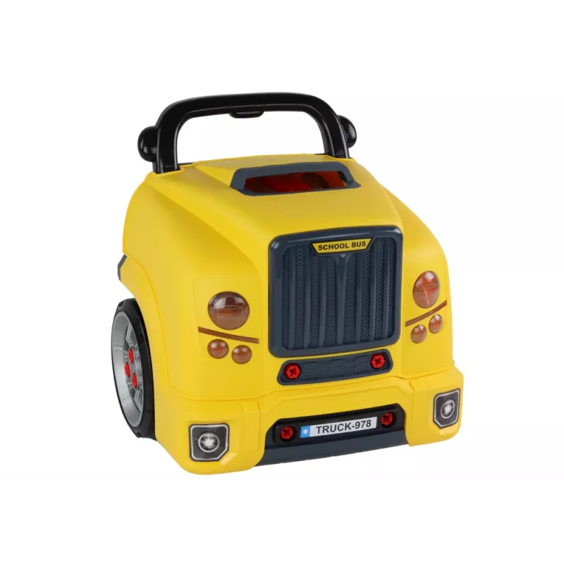 LEAN TOYS Workshop Engine Bus κιτ αποσυναρμολόγησης DIY κίτρινο