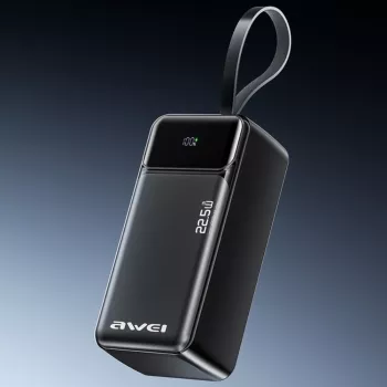 AWEI PA-105 Power Bank 40000mAh 22.5W PD QC 3.0 USB-C μαύρο