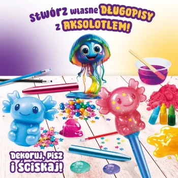LISCIANI Slumi Squishy Pens - Σετ καινοτόμων στυλό με εξάρτημα κατά του στρες, μαύρο μελάνι, 0,7 mm μεσαία μύτη, συσκευασία 1 τεμ.