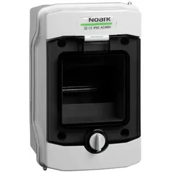 NOARK PHS 4T Επιτοίχιο κουτί διανομής IP65, 1x4 Modules, Γκρι με διαφανή πόρτα