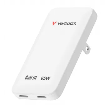 Verbatim Slim GaN Charger 2 θυρών 65W (EU/UK/US) λευκό